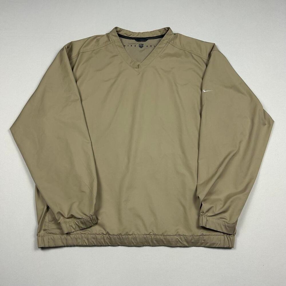Vintage Y2K Nike Golf Beige Windbreaker Crewneck